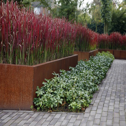 Jardinière Adezz Andes en acier Corten 120x50x60 cm