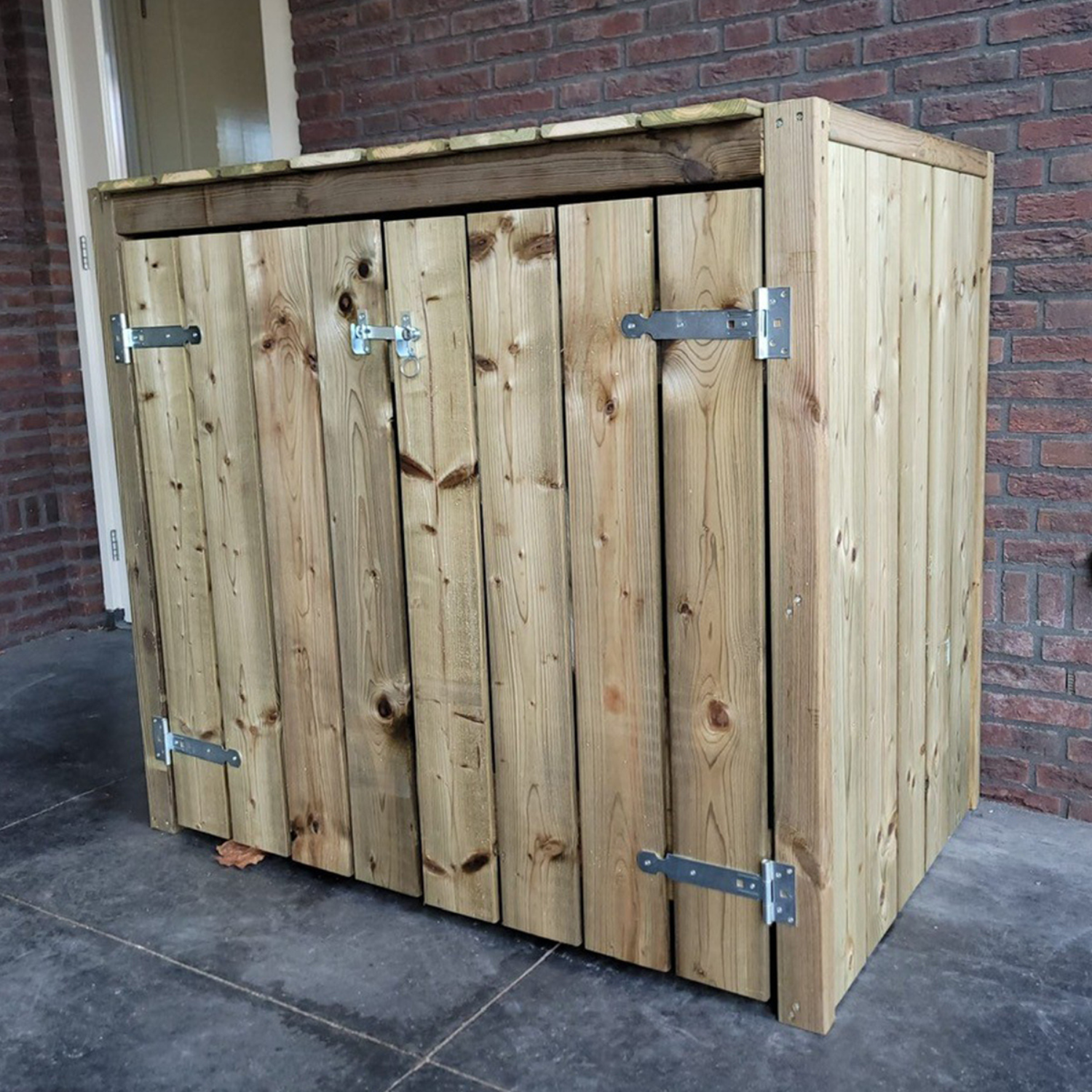 Kliko Ombouw 2x 240 Liter 133 5x87 5x119cm Ge mpregneerd Hout Doika Kliko Ombouw 2x 240 Liter 133 5x87 5x119cm Ge mpregneerd Hout Doika