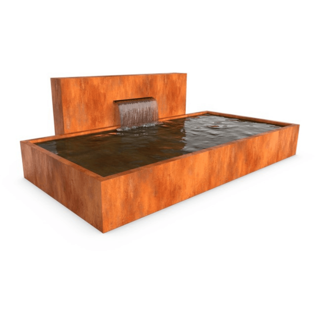 CascadiAC1 Waterval naast Vijver 300x25x120cm 142kg Cortenstaal cascadiac1-waterval-naast-vijver-300x25x120cm-142kg-cortenstaal