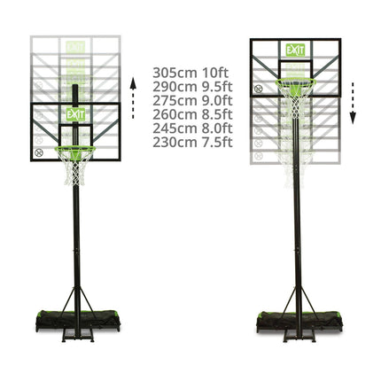 EXIT Comet verplaatsbaar basketbalbord - groen/zwart - Doika BV - Basketbal - EXIT Toys - 8718469466955 - 46.65.10.00