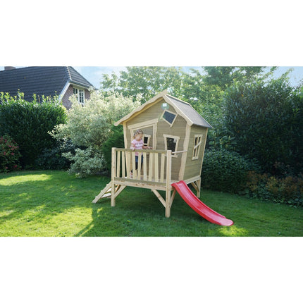 EXIT Crooky 300 houten speelhuis - grijsbeige - Doika BV - Crooky speelhuisjes - EXIT Toys - 8718469466573 - 50.43.00.00