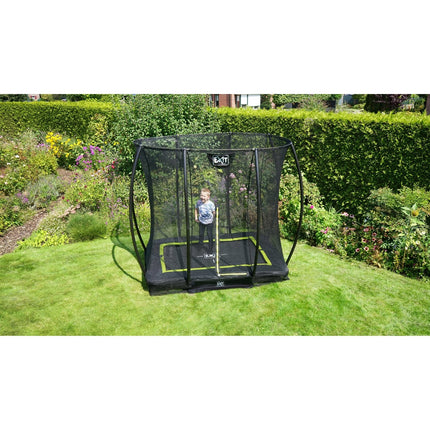 EXIT Silhouette inground trampoline 153x214cm met veiligheidsnet - zwart - Doika BV - Trampoline - EXIT Toys - 8720088262467 - 12.95.57.00