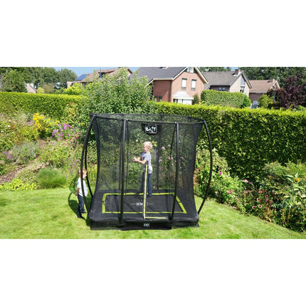 EXIT Silhouette inground trampoline 153x214cm met veiligheidsnet - zwart - Doika BV - Trampoline - EXIT Toys - 8720088262467 - 12.95.57.00