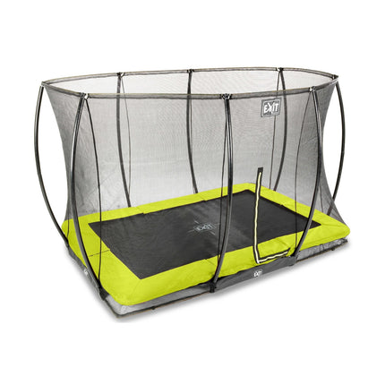 EXIT Silhouette inground trampoline 214x305cm met veiligheidsnet - groen - Doika BV - Trampoline - EXIT Toys - 8719743250598 - 12.95.70.40