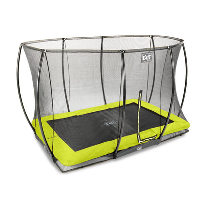 EXIT Silhouette inground trampoline 244x366cm met veiligheidsnet - groen - Doika BV - Trampoline - EXIT Toys - 8719743250604 - 12.95.82.40