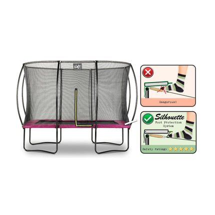 EXIT Silhouette trampoline 214x305cm - roze - Doika BV - Trampoline - EXIT Toys - 8719743250345 - 12.93.70.60