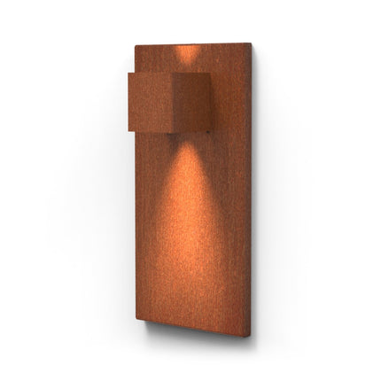 GARDD Cuber wandpaneel lamp cortenstaal 2x25x50cm (DxBxH) - Doika BV - Buitenverlichting - Gardd - GARDD-C5WP-500