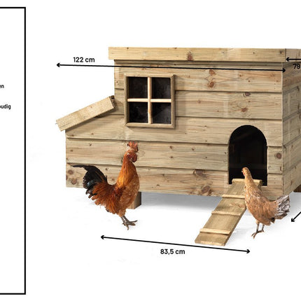 Kippenhok Bella 122 x 79 x 83 cm - Doika BV - Kippenhok - Doika BV - 8720569172964 - 8720569172964