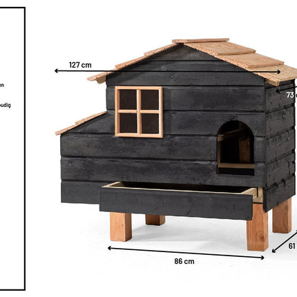 Kippenhok Harm 127 x 73 x 110 cm - Doika BV - Kippenhok - Doika BV - 8720569172957 - 8720569172957