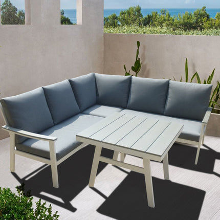 SenS-Line Loungeset Dublin aluminium wit - Doika BV - Loungeset - SenS-Line - 8720289831387 - HT1200-W