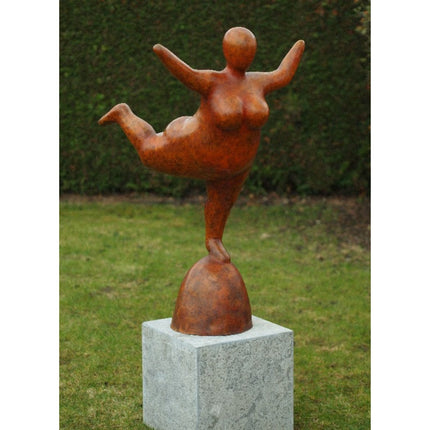 Thermobrass Dikke naakte vrouw 106x62x66cm (HxBxL) - Doika BV - Bronzen beeld - Thermobrass - 5410807587782 - B58778