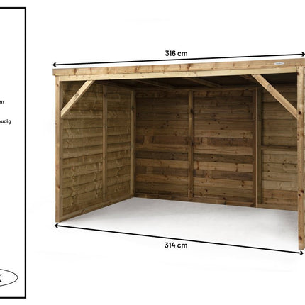 Voldux Schuilstal Lente 314 x 203 x 196 cm - Doika BV - Schuilstal - Voldux - 8720569173251 - 8720569173251