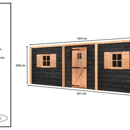 Volente Tuinberging Jack 564x196x208 cm Douglas hout - Doika BV - Tuinberging - Volente - 8720094051543 - 8720094051543